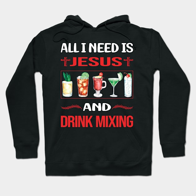 Funny Jesus Drink Mixing Mixologist Mixology Cocktail Bartending Bartender Hoodie by Happy Life